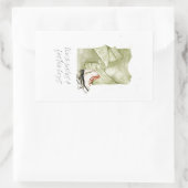 Warme Wünsche & festliche Umarmungen Wasserfarbe Rechteckiger Aufkleber (Tasche)