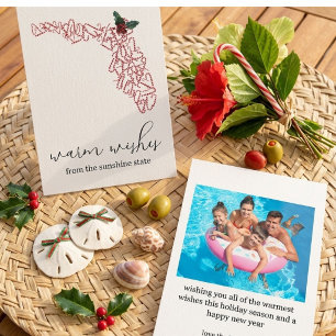 Warme Wünsche Florida-Feiertags-Foto-Weihnachtsk Dankeskarte