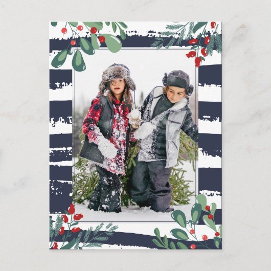 Warme Wünsche | Foto Holiday Card Feiertagspostkarte (Vorderseite)