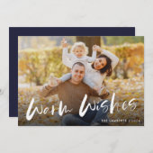 Warme Wünsche Foto Weihnachten (Vorne/Hinten)