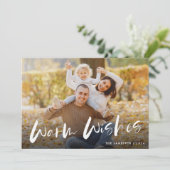 Warme Wünsche Foto Weihnachten (Stehend Vorderseite)