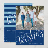 Warme Wünsche - Fotokarte Feiertagskarte (Vorne/Hinten)