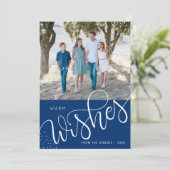 Warme Wünsche - Fotokarte Feiertagskarte (Stehend Vorderseite)