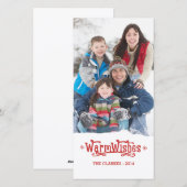 Warme Wünsche | Fotokarte für den Urlaub Feiertagskarte (Vorne/Hinten)