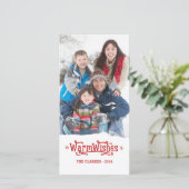Warme Wünsche | Fotokarte für den Urlaub Feiertagskarte (Stehend Vorderseite)