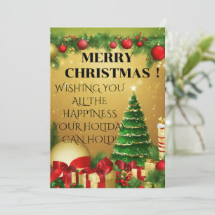 "Warme Wünsche für ein frohes Weihnachtsfest!" Feiertagskarte