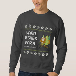 Warme Wünsche für ein fröhliches Weihnachten Sweatshirt