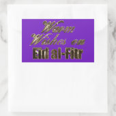 Warme Wünsche für Lila Goldtypografie von Eid al-F Rechteckiger Aufkleber (Tasche)