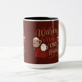 Warme Wünsche & gemütliche Nächte - Feiern Sie den Zweifarbige Tasse (VorderseiteRechts)