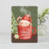 Warme Wünsche Gnome Weihnachten Tasse Wasserfarbe (Stehend Vorderseite)