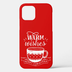Warme Wünsche Heiße Tasse Kaffee Kakao Rot Weiß Case-Mate iPhone Hülle