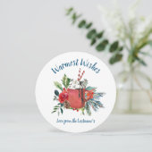 Warme Wünsche heißen Kakao Weihnachtsfotokarte Einladung (Stehend Vorderseite)