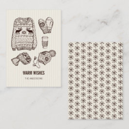 Warme Wünsche Holiday Essentials Mini-Karte Mitteilungskarte