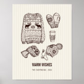 Warme Wünsche Holiday Essentials Poster Print (Vorne)