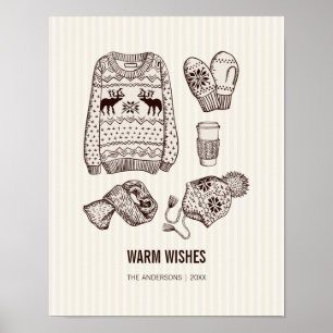 Warme Wünsche Holiday Essentials Poster Print