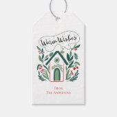 Warme Wünsche Holiday Zuhause Geschenkanhänger (Vorderseite)