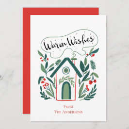 Warme Wünsche Holiday Zuhause Holiday Card Feiertagskarte