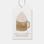 Warme Wünsche Hot Cocoa Weihnachtsfeiertag Geschenkanhänger (Vorderseite)