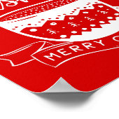 Warme Wünsche Hot Cup Kaffee Cocoa Xmas Red White Poster (Ecke)