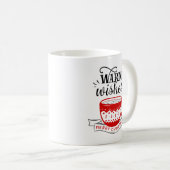 Warme Wünsche Hot Cup Kaffee Cococoa Xmas Red Blac Kaffeetasse (VorderseiteRechts)