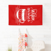 Warme Wünsche Hot Cup Kaffee Kakao rot Weiß Banner (Insitu)