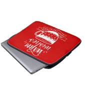 Warme Wünsche Hot Cup Kaffee Kakao rot Weiß Laptopschutzhülle (Vorne Knopf)