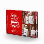 Warme Wünsche Hot Cup Kakao rot Weißes Foto Collag (Rechts)