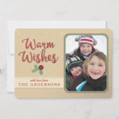 Warme Wünsche Imitate fühlen/bestickt Weihnachtska (Vorderseite)