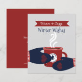 Warme Wünsche Kaffee Weihnachtskarte (Vorne/Hinten)