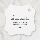 Warme Wünsche | Klassische Hot Chocolate Weihnacht Geschenkanhänger (Rückseite)