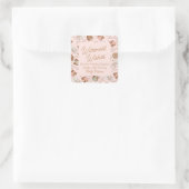 Warme Wünsche Kochgebäck nach maßgeschneiderten Fe Quadratischer Aufkleber (Tasche)