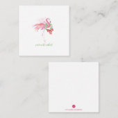 Warme Wünsche Mini Pink Flamingo Weihnachten Mitteilungskarte (Vorne/Hinten)