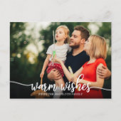 Warme Wünsche mit dem kalligraphischen Foto Weihna Postkarte (Vorderseite)
