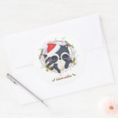 Warme Wünsche mit einem niedlichen Racon zu schrei Runder Aufkleber (Umschlag)