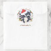 Warme Wünsche mit einem niedlichen Racon zu schrei Runder Aufkleber (Tasche)