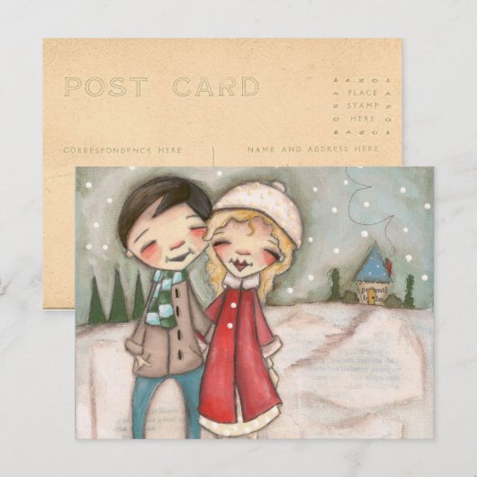 Warme Wünsche - Postkarte (Vorne/Hinten)