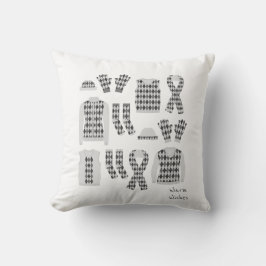 Warme Wünsche Raute Muster Elemente Pillow - Grau Kissen