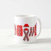 Warme Wünsche Raute Muster Elemente Tasse - Rot (VorderseiteRechts)