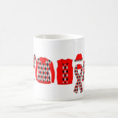 Warme Wünsche Raute Muster Elemente Tasse - Rot (Mittel)