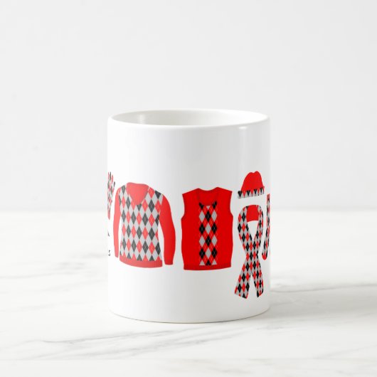 Warme Wünsche Raute Muster Elemente Tasse - Rot (Mittel)