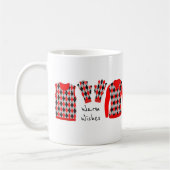 Warme Wünsche Raute Muster Elemente Tasse - Rot (Links)