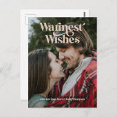 Warme Wünsche Retro-Typ Postkarte (Vorne/Hinten)