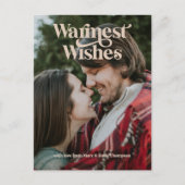 Warme Wünsche Retro-Typ Postkarte (Vorderseite)