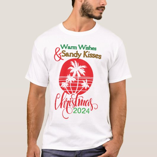 Warme Wünsche & Sandy Kisses - Weihnachten 2024 T-Shirt (Vorderseite)