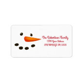 Warme Wünsche, Snowman Adressaufkleber (Vorne)