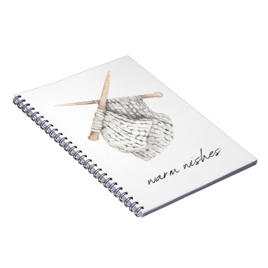 Warme Wünsche, Stricken, gewebt Notizblock (Rechte Seite)