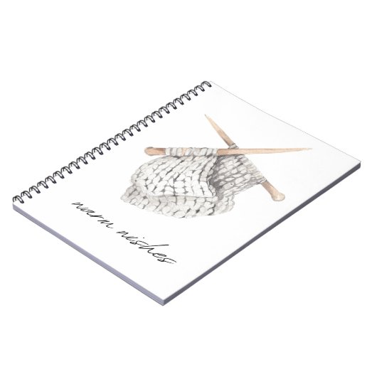 Warme Wünsche, Stricken, gewebt Notizblock (Linke Seite)