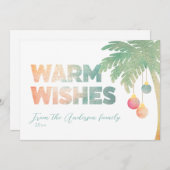 Warme Wünsche Tropische Ferienkarte Feiertagskarte (Vorne/Hinten)