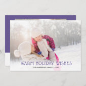 Warme Wünsche | Ultra Violet 2 Foto Weihnachten (Vorne/Hinten)