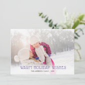 Warme Wünsche | Ultra Violet 2 Foto Weihnachten (Stehend Vorderseite)